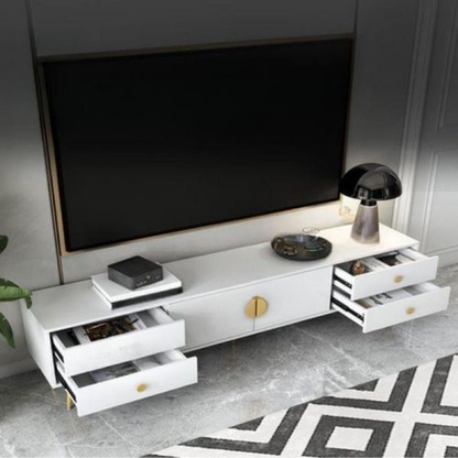 Meuble TV moderne en bois – 160×30×40 cm |– Élégance et rangement intelligent