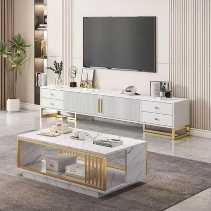 Ensemble Table tv et Table Basse – Idéal pour un Salon Stylé 160×30×40 cm |