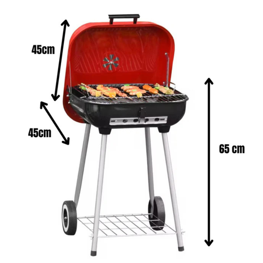 Barbecue à Charbon avec Couvercle & Grande Surface 🔥