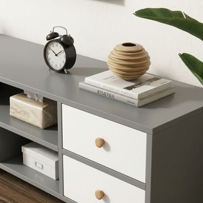 Meuble TV moderne 140 cm – Élégance et rangement intelligent