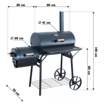 Barbecue à Charbon en Fonte – Résistant & Grande Capacité 🔥