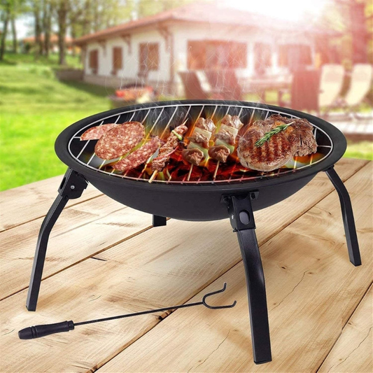 Barbecue Rond avec Couvercle – Idéal Jardin & Pique-nique
