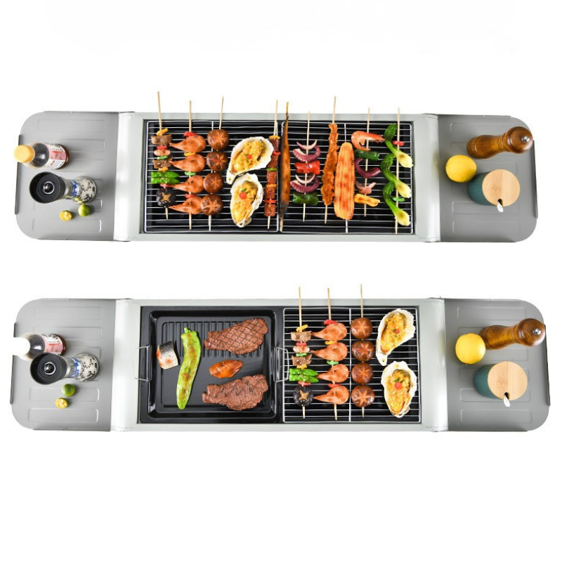 Barbecue Brasero 2-en-1 – Portable & Grande Capacité