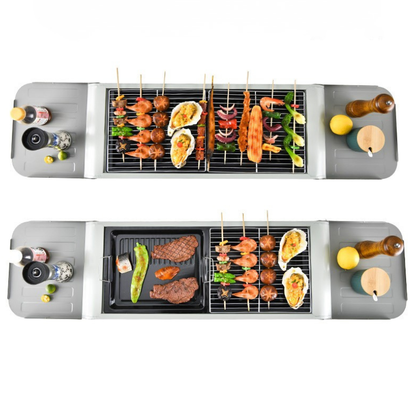 Barbecue Brasero 2-en-1 – Portable & Grande Capacité