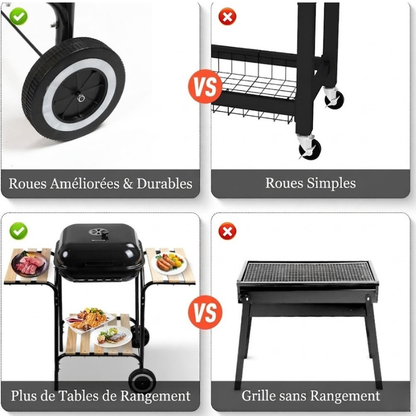 Barbecue Familial en Fonte – Parfait pour Extérieur