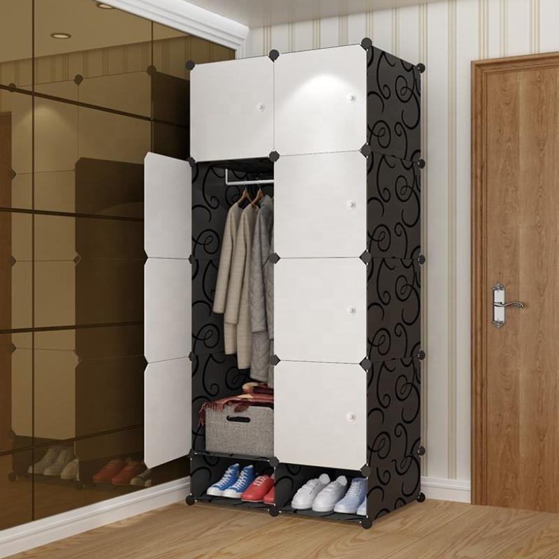 Armoire solide 2 battants+ étagères chaussures