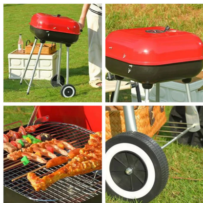 Barbecue à Charbon avec Couvercle & Grande Surface 🔥