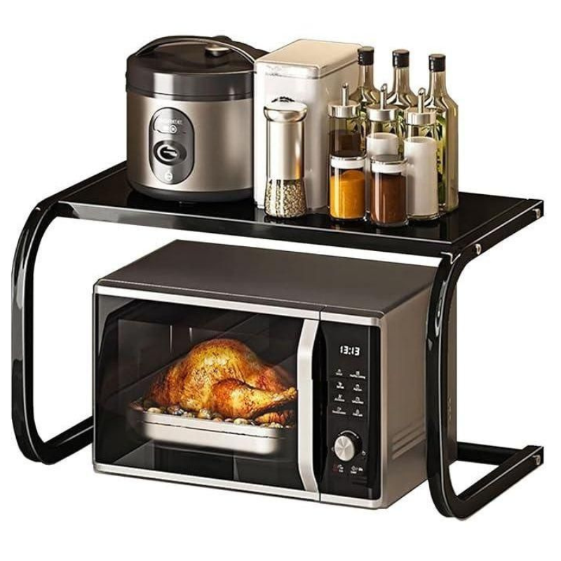 Étagère Cuisine Double Niveau Support Micro-ondes Gain de Place