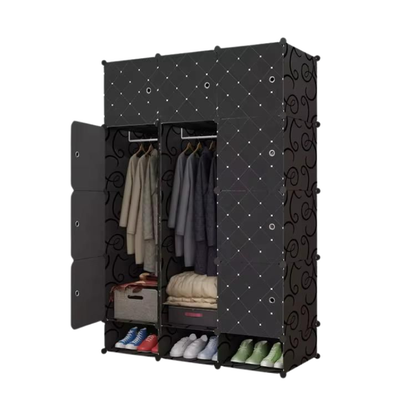 Armoire 3 battants + étagères chaussures