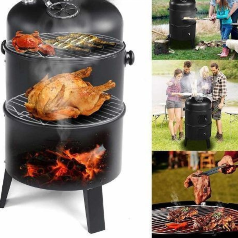 Barbecue Complet 3-en-1 – Grand Modèle Familial