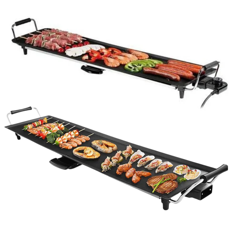 PLANCHA ÉLECTRIQUE PREMIUM 90CM – CUISSON SAINE & RAPIDE