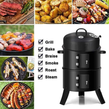 Barbecue Complet 3-en-1 – Grand Modèle Familial