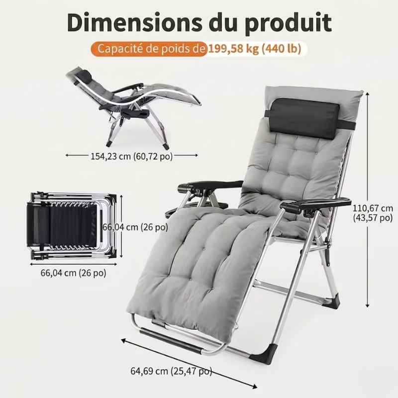 Chaise Confort Total Pliable