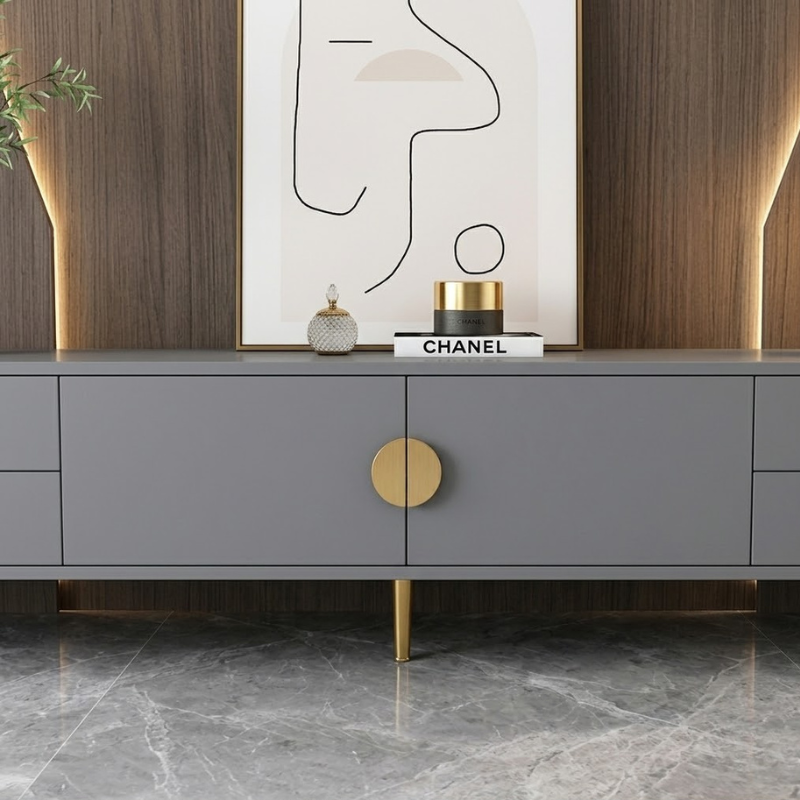 Meuble TV moderne en bois – 160×30×40 cm |– Élégance et rangement intelligent