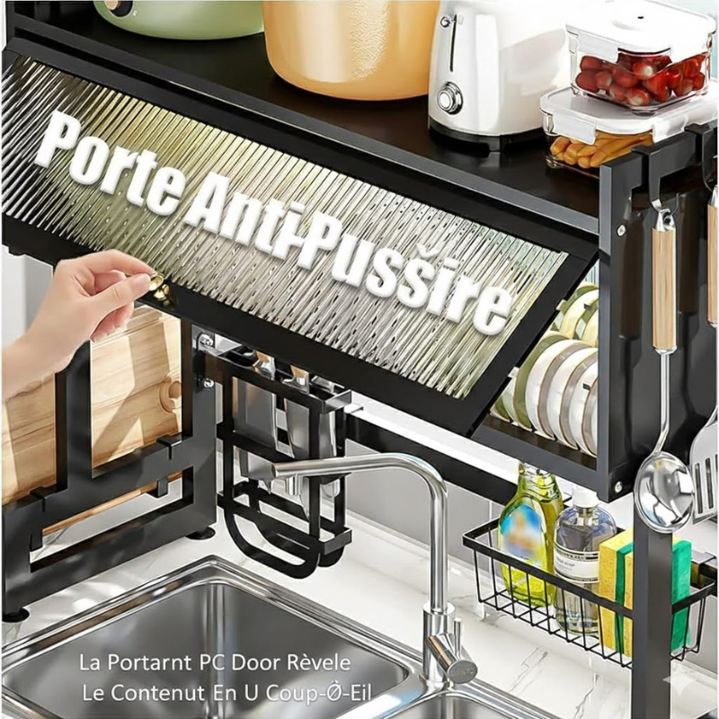 L’égouttoir premium avec protection anti-poussière – Cuisine toujours propre ✅