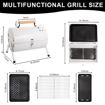Barbecue Portable 2-en-1 – Double Surface & Pliable 🔥