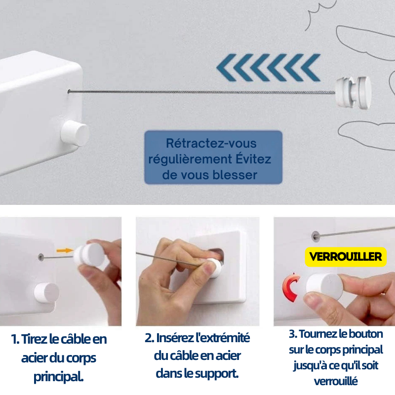 Corde à linge magique 4.2m