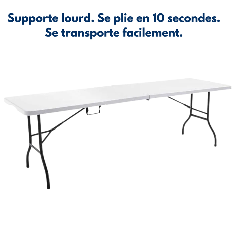 TABLE PLIABLE 2,40M ULTRA SOLIDE