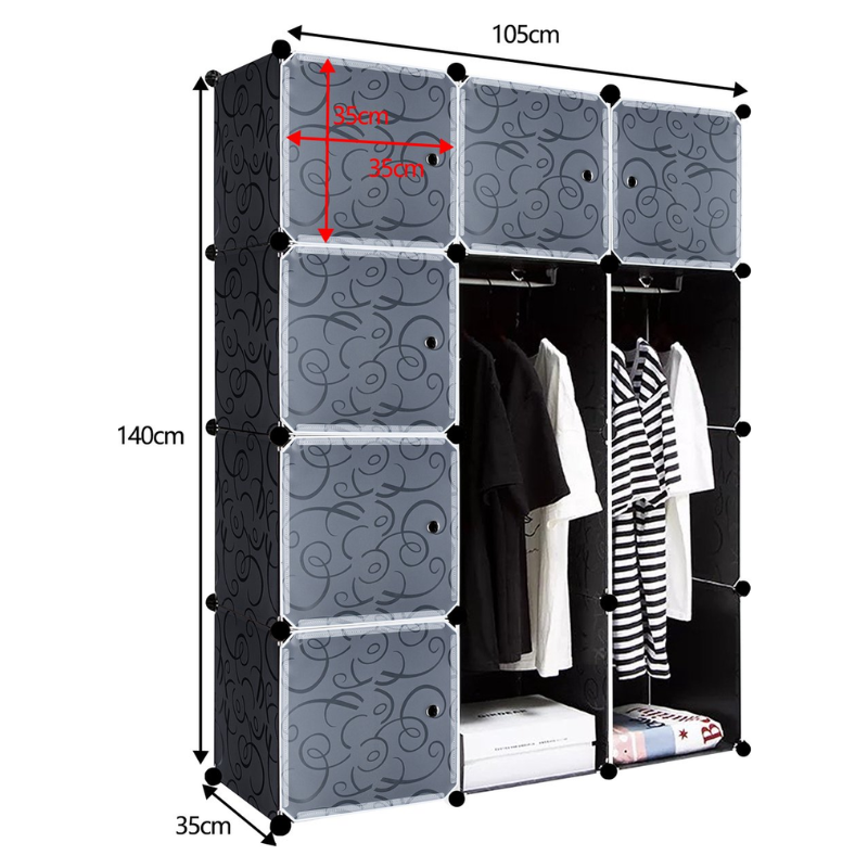 Armoire 3 battants en plastique