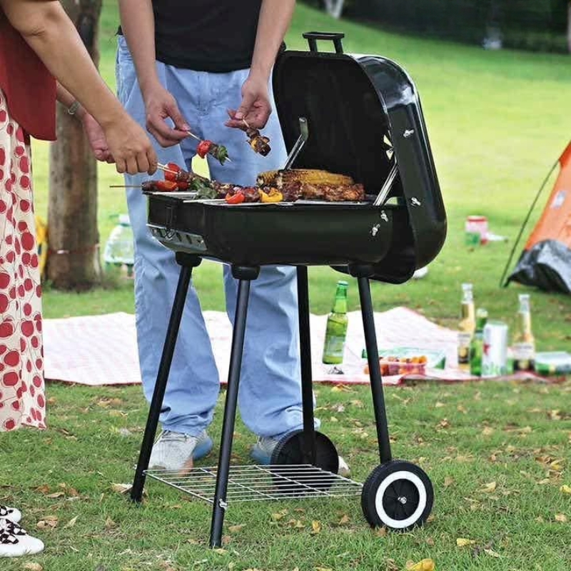 Barbecue à Charbon avec Couvercle & Grande Surface 🔥