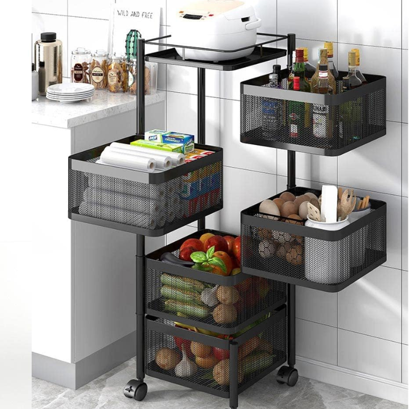 Panier de rangement cuisine 5 niveaux multifonctions