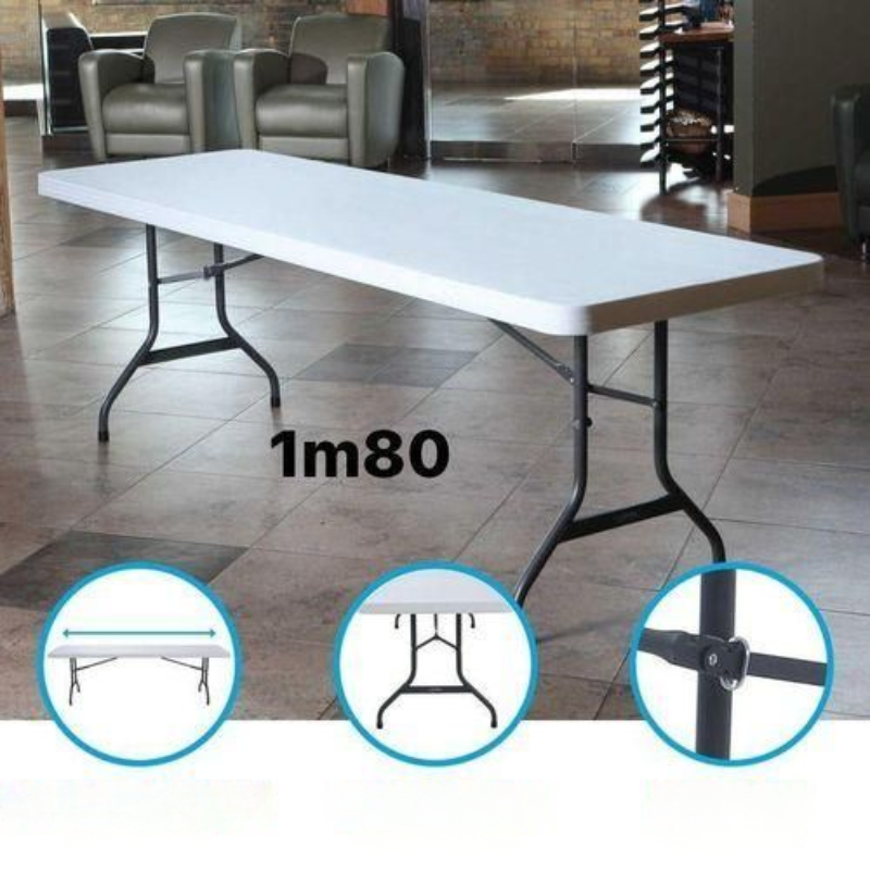 TABLE PLIABLE 1,80M ULTRA SOLIDE