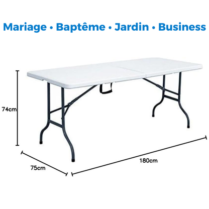 TABLE PLIABLE 1,80M ULTRA SOLIDE