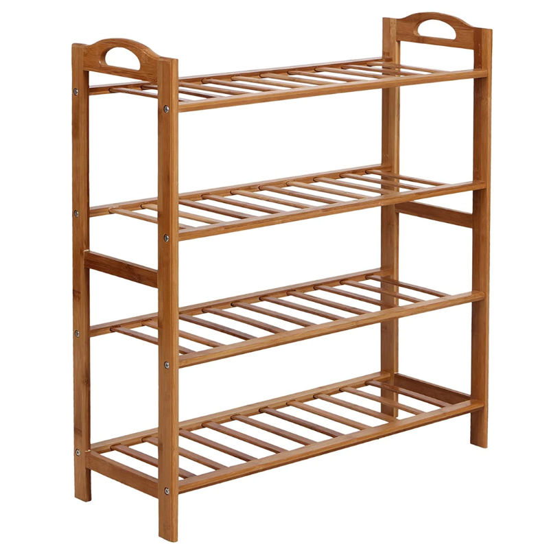 Etagere de Rangement pour Chaussure en Bambou 5 Niveaux