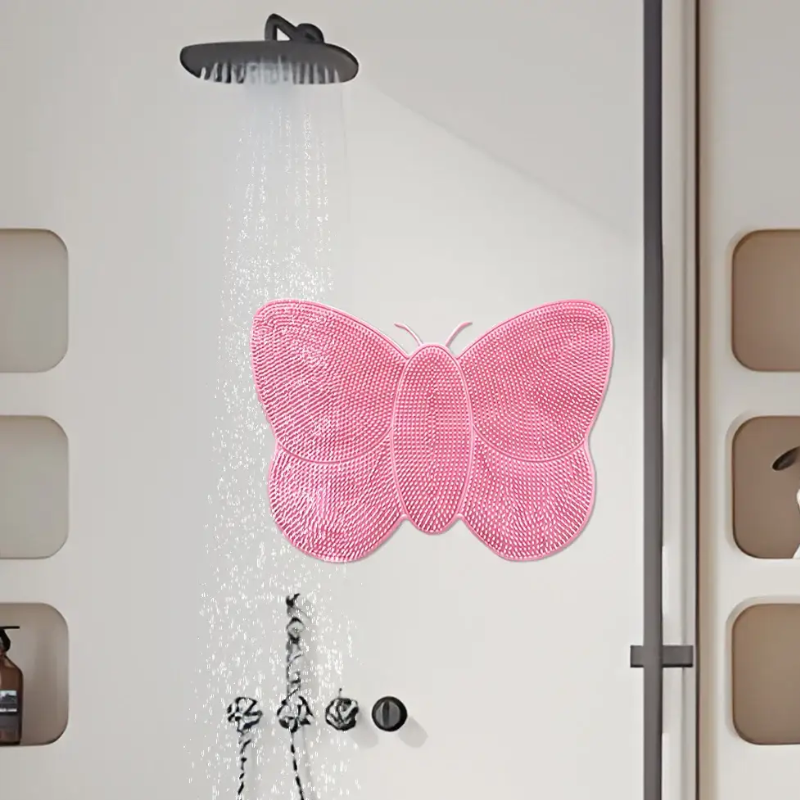Tapis de Bain Papillon imperméable, antidérapan