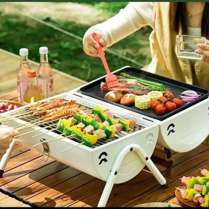 Barbecue Portable 2-en-1 – Double Surface & Pliable 🔥