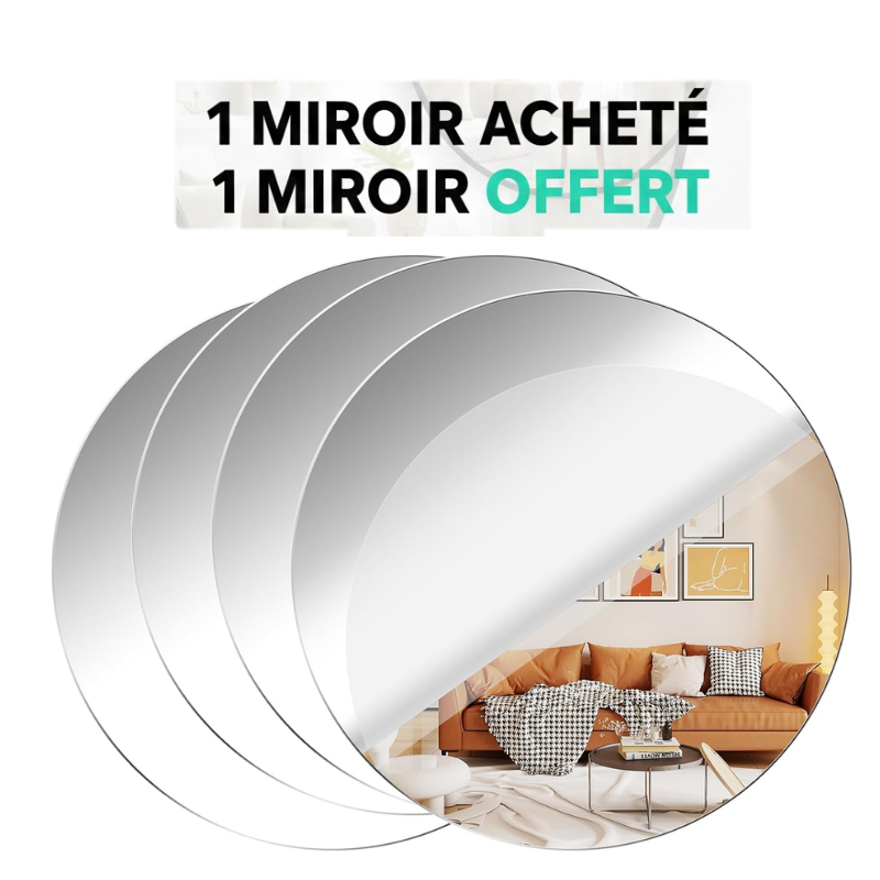 Lot de 2 Miroirs Ronds HD