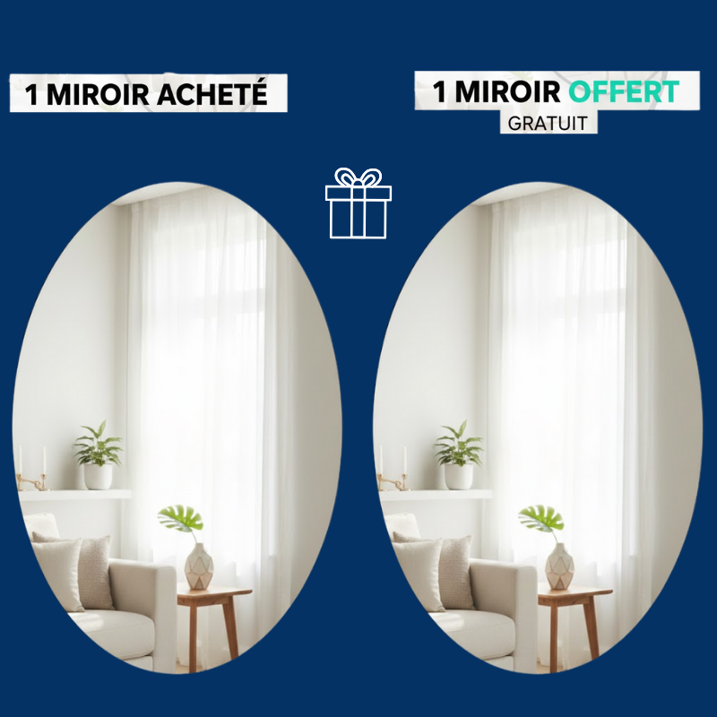 Lot de 2 Miroirs Ronds HD
