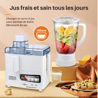 Presse-agrumes Mixeur Hachoir Moulin 1000 W 4 EN 1