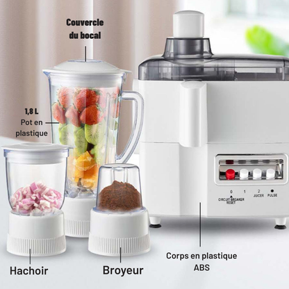 Presse-agrumes Mixeur Hachoir Moulin 1000 W 4 EN 1