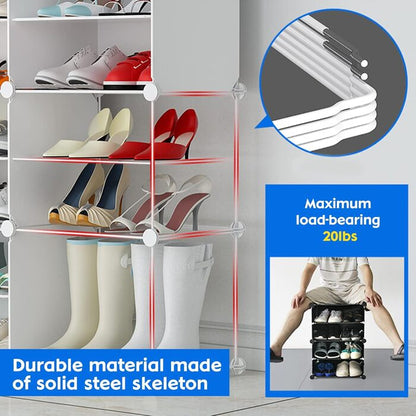 Armoire à chaussures multicouche 2x6 avec portes anti-poussière