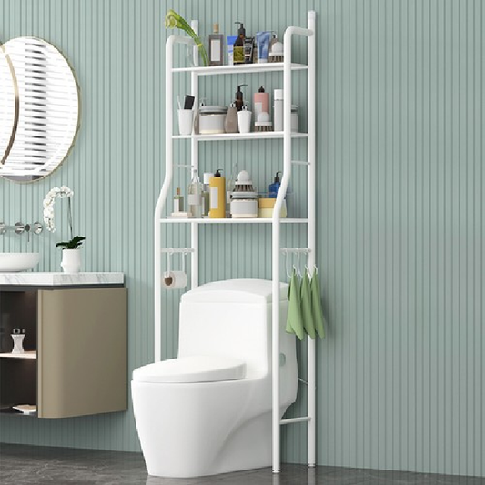 Étagère de rangement en métal à 3 niveaux pour toilettes – Gain de place 🚽