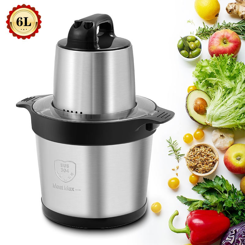 Hachoir électrique 6L pour viande, poisson, fruits et légumes